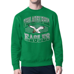 Philadelphia Eagles Starter Team Grit Graphic Fleece Pullover Sweatshirt Kelly Green