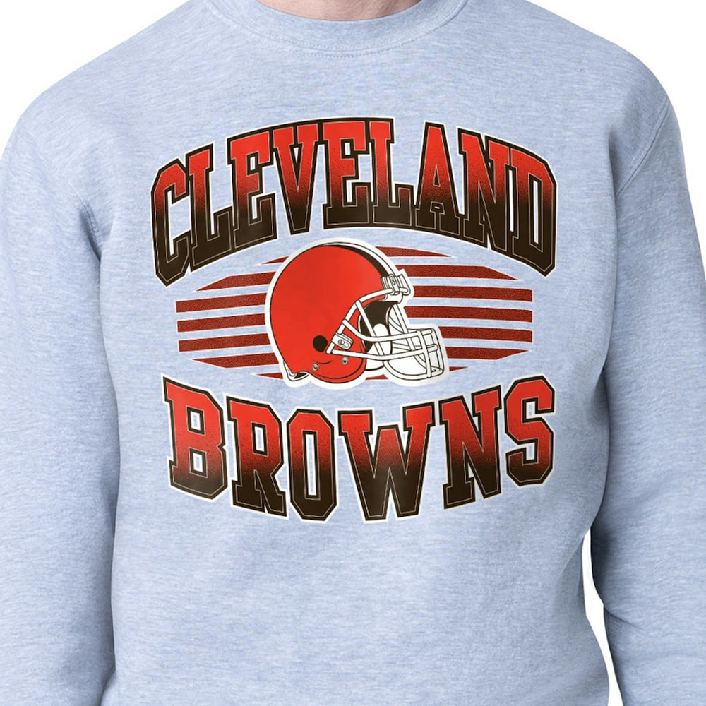Cleveland Browns Starter Team Grit Graphic Fleece Pullover Sweatshirt Heather Gray