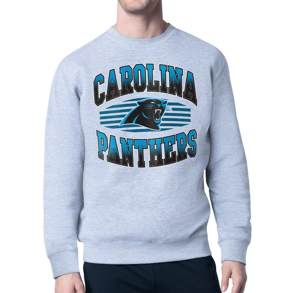 Carolina Panthers Starter Team Grit Graphic Fleece Pullover Sweatshirt Heather Gray