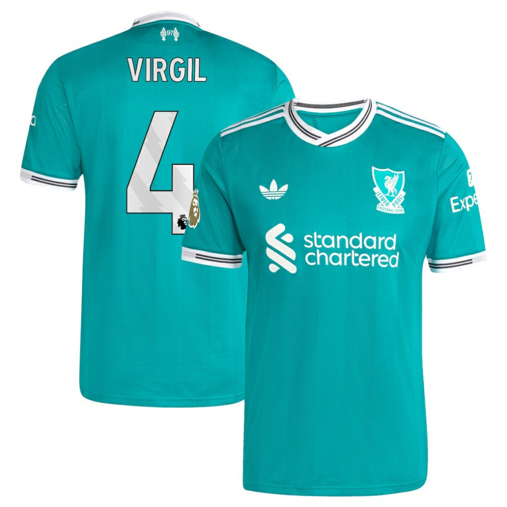 Virgil van Dijk Liverpool 2025/26 Third Player Jersey Green
