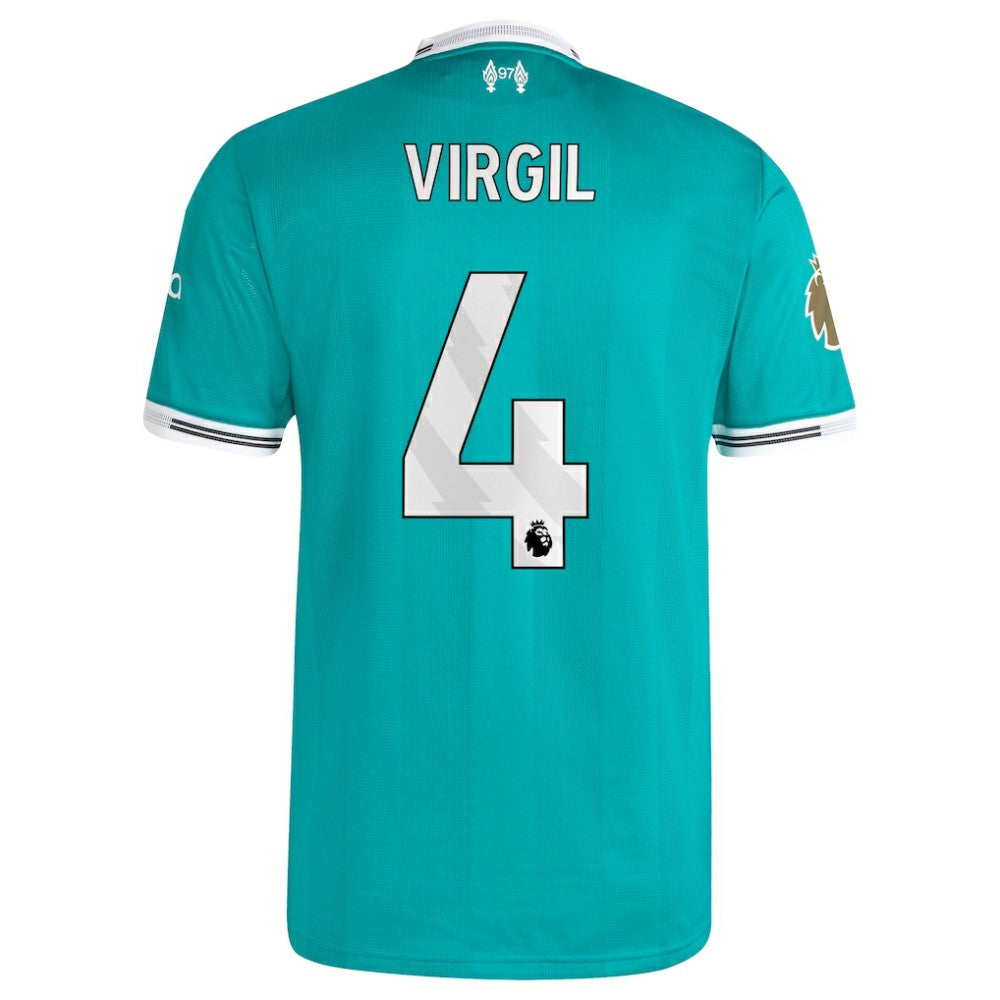 Virgil van Dijk Liverpool 2025/26 Third Player Jersey Green
