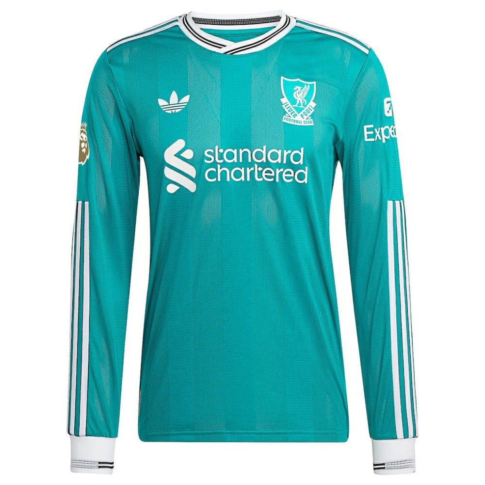 Virgil van Dijk Liverpool 2025/26 Third Long Sleeve Player Jersey Green