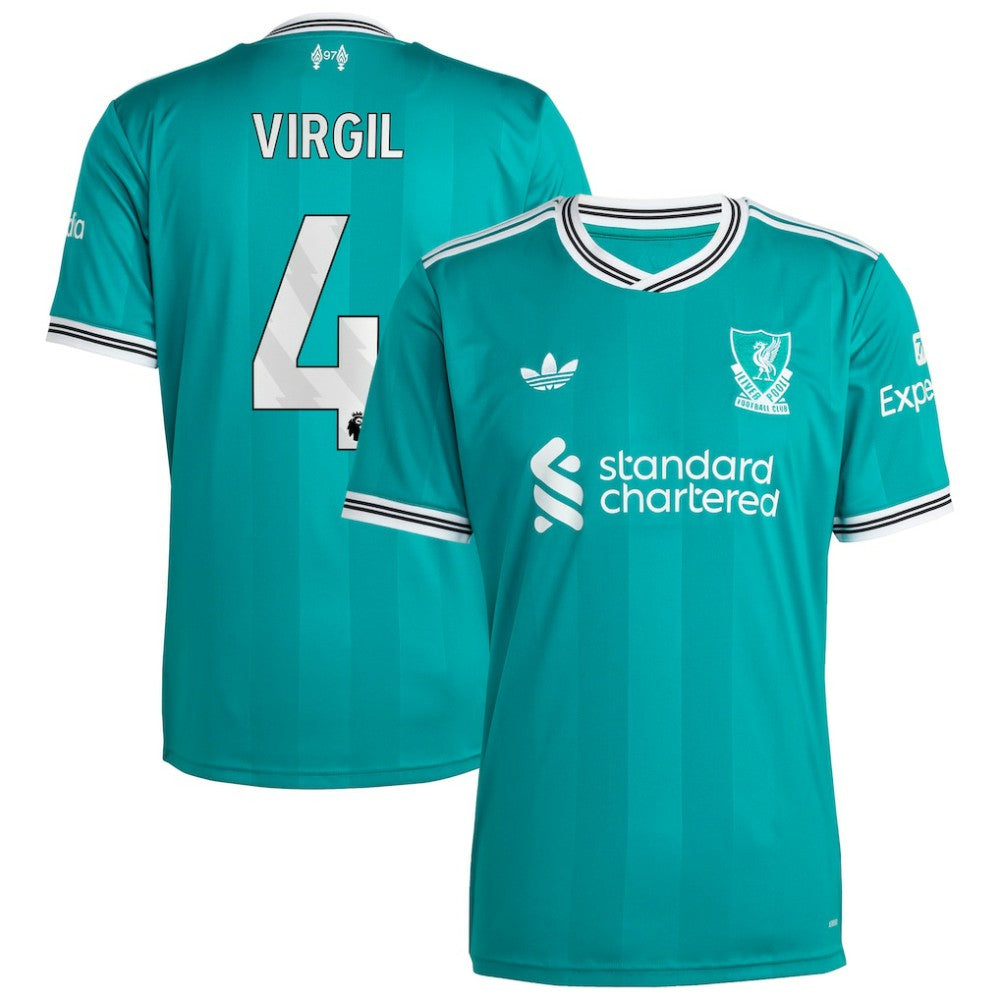 Virgil van Dijk Liverpool 2025/26 Third Replica Player Jersey Green sale