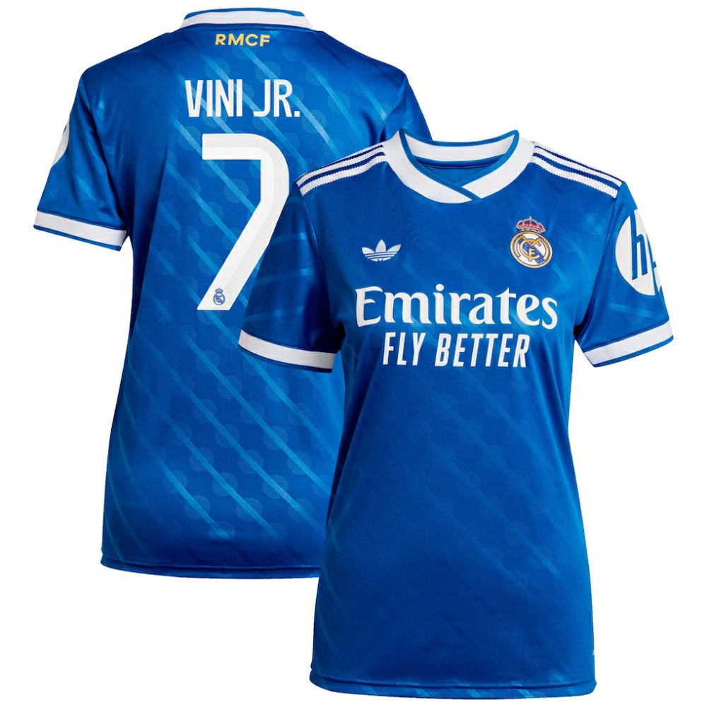 Vinicius Junior Real Madrid Women's 2025/26 Third Replica Player Jersey Blue shop