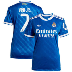 Vinicius Junior Real Madrid Women's 2025/26 Third Replica Player Jersey Blue shop