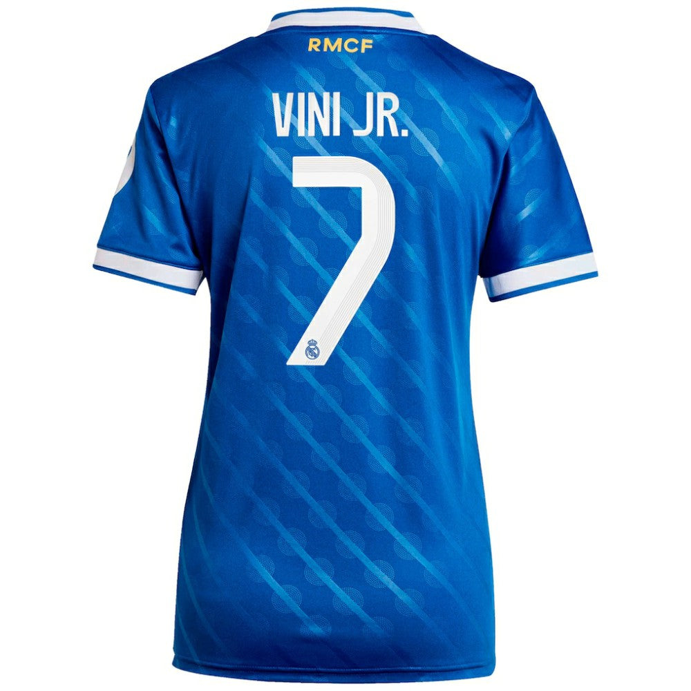 Vinicius Junior Real Madrid Women's 2025/26 Third Replica Player Jersey Blue shop