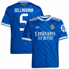 Jude Bellingham Real Madrid Youth 2025/26 Third Replica Player Jersey Blue