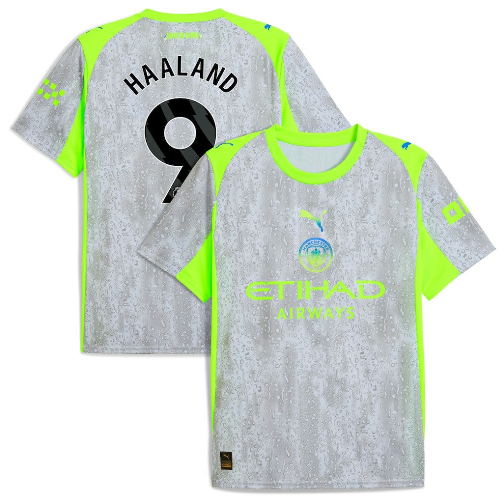 Manchester City 2025/26 Third Replica Jersey Green/Neon Green