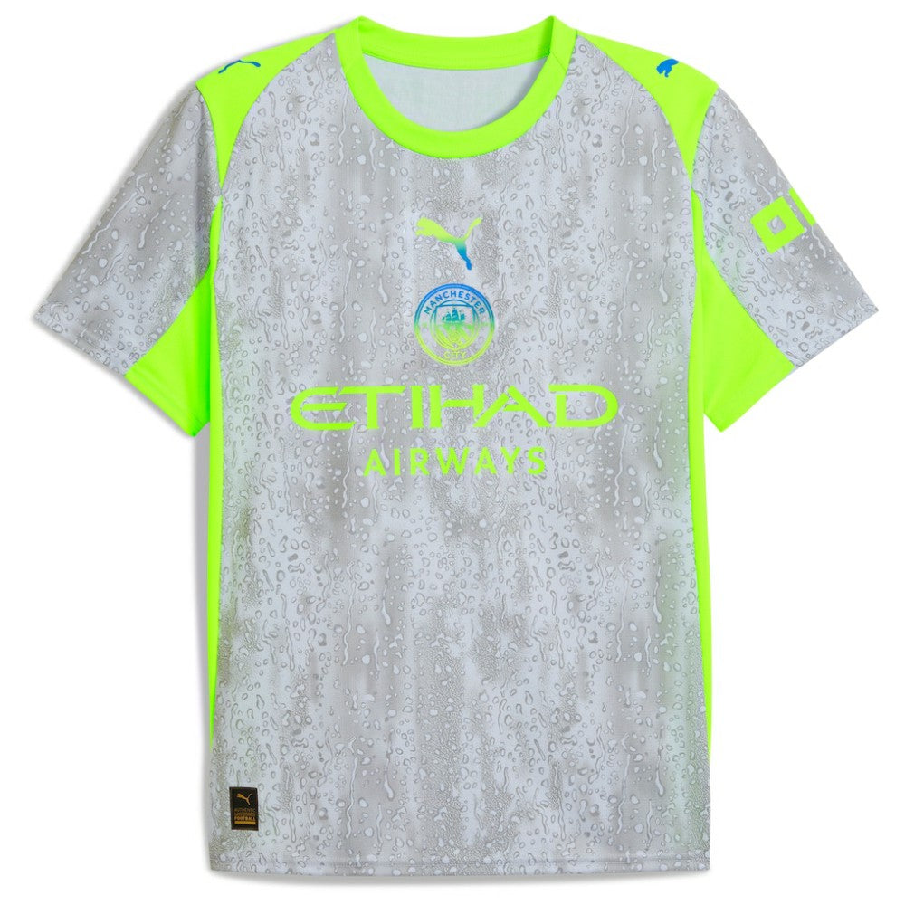 Manchester City 2025/26 Third Replica Jersey Green/Neon Green