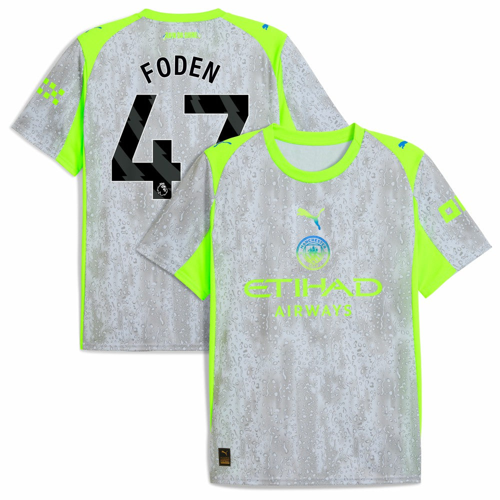 Manchester City 2025/26 Third Replica Jersey Green/Neon Green