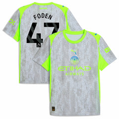Manchester City 2025/26 Third Replica Jersey Green/Neon Green