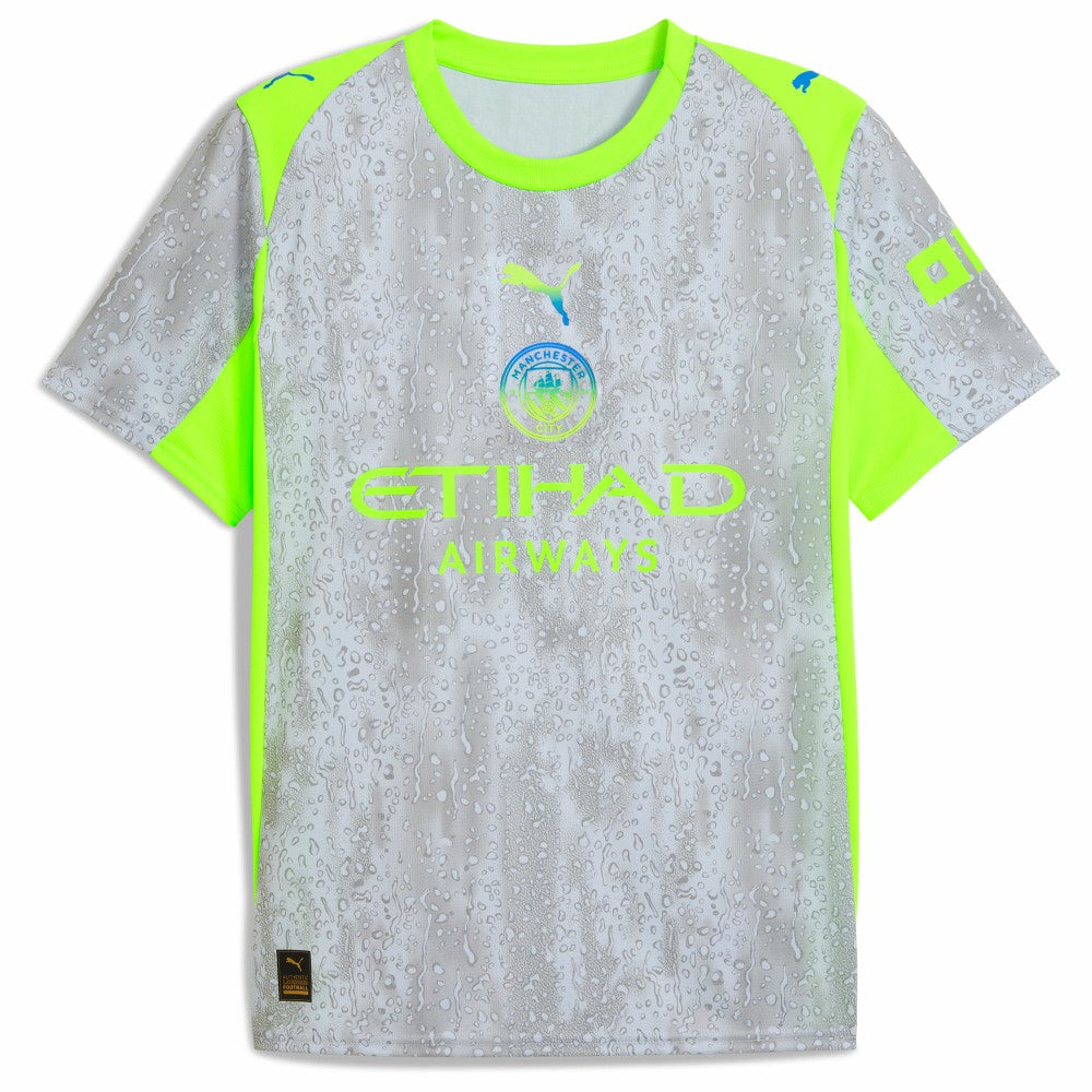 Manchester City 2025/26 Third Replica Jersey Green/Neon Green