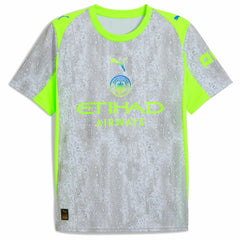Manchester City 2025/26 Third Replica Jersey Green/Neon Green