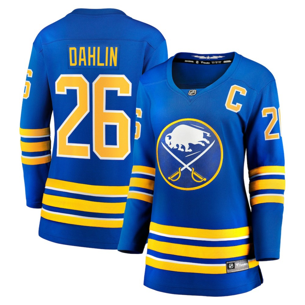 NHL Rasmus Dahlin Buffalo Sabres Fanatics Women's Home Captain Patch Breakaway Jersey - Royal