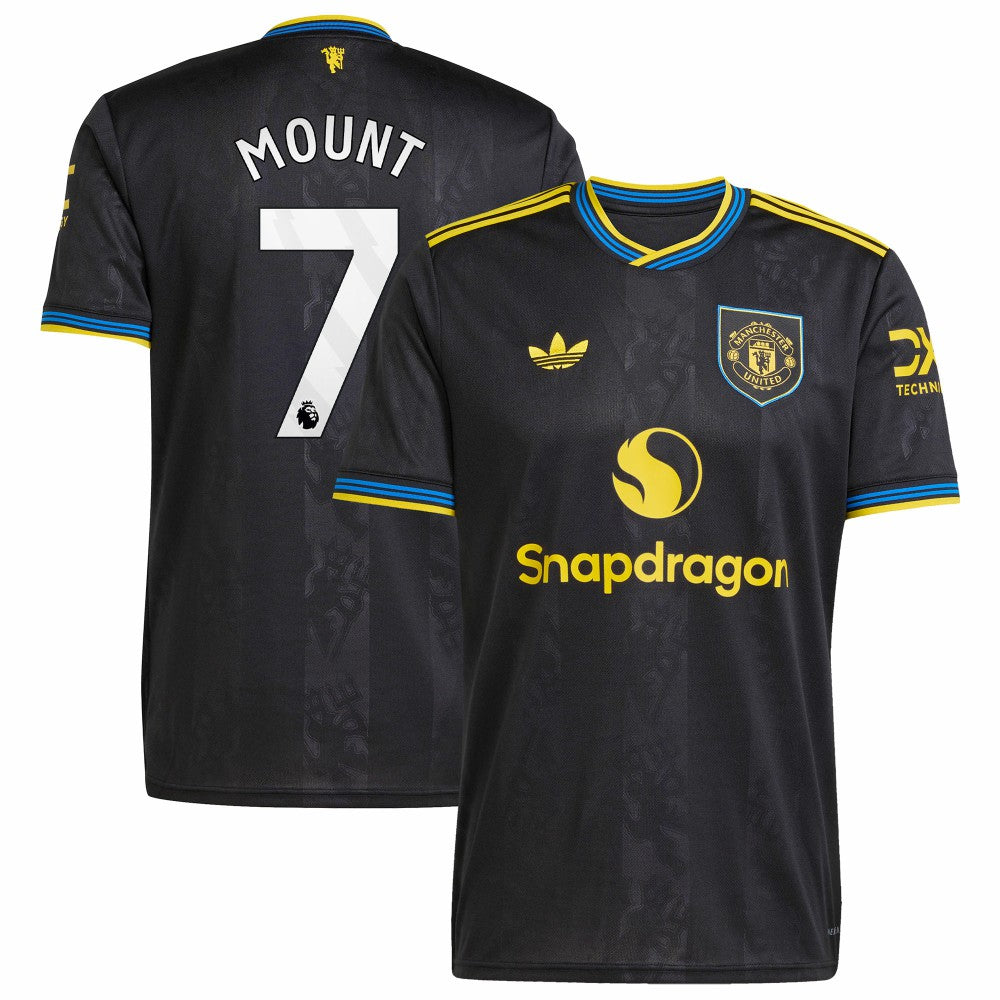 Mason Mount Manchester United 2025/26 Third Replica Player Jersey Black