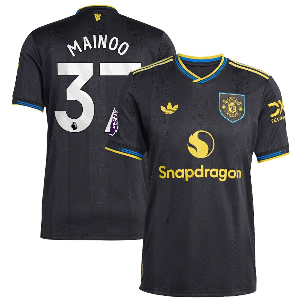 Kobbie Mainoo Manchester United 2025/26 Third Player Jersey Black