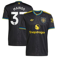 Kobbie Mainoo Manchester United 2025/26 Third Replica Player Jersey Black shop