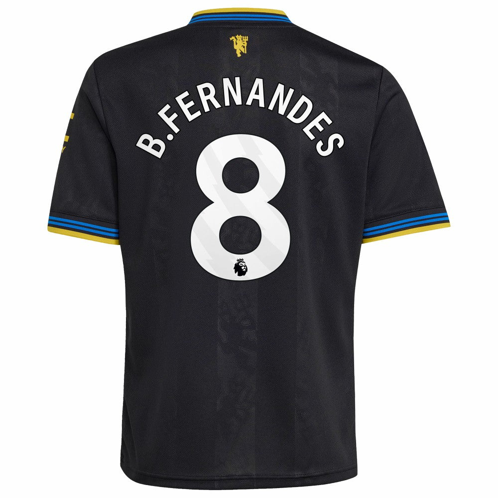 Bruno Fernandes Manchester United Youth 2025/26 Third Replica Player Jersey Black
