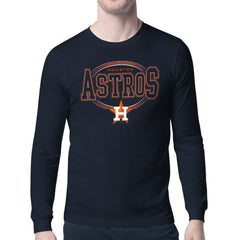Houston Astros Starter Team Track Graphic Long Sleeve T-Shirt - Navy T-shirts