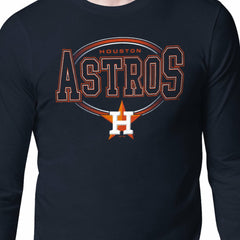 Houston Astros Starter Team Track Graphic Long Sleeve T-Shirt - Navy T-shirts
