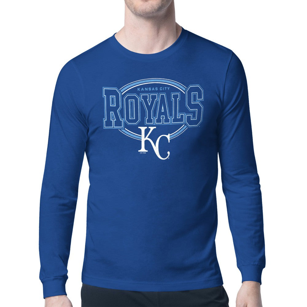 Kansas City Royals Starter Team Track Graphic Long Sleeve T-Shirt - Royal T-shirts