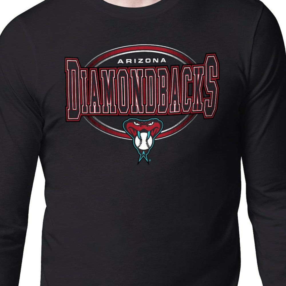 Arizona Diamondbacks Starter Team Track Graphic Long Sleeve T-Shirt - Black T-shirts