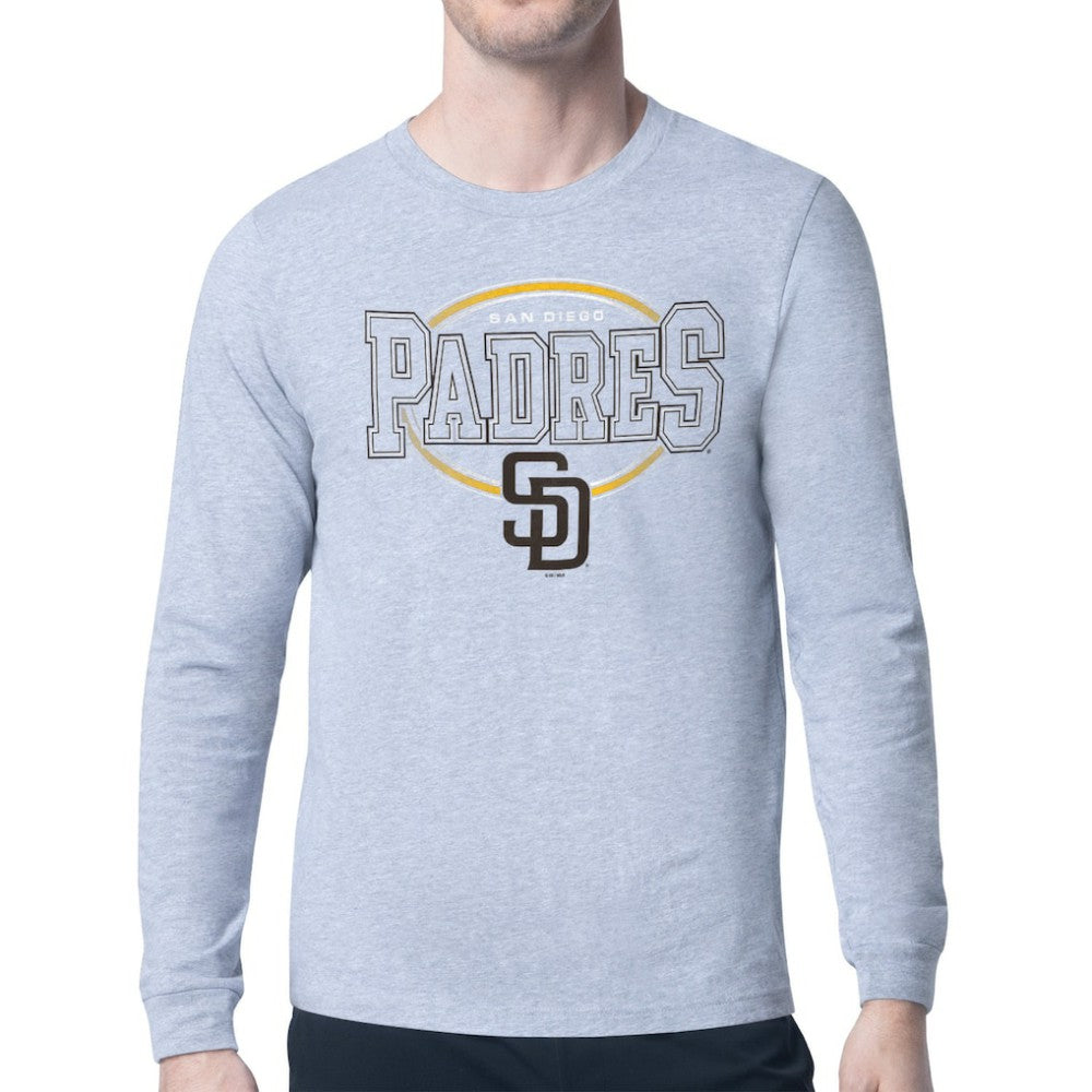 San Diego Padres Starter Team Track Graphic Long Sleeve T-Shirt - Gray T-shirts