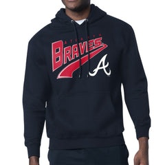 Atlanta Braves Starter Modern Tailsweep Fleece Tri-Blend Pullover Hoodie - Navy Hoodies