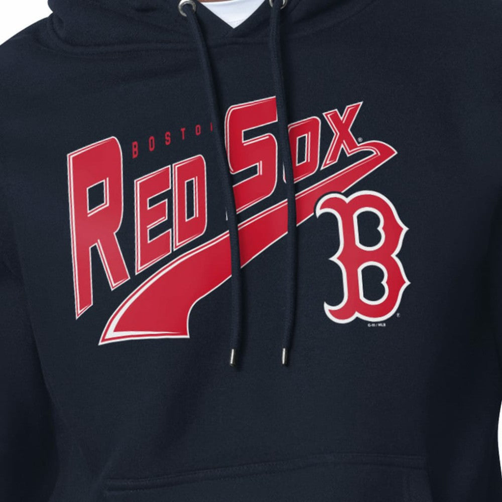 Boston Red Sox Starter Modern Tailsweep Fleece Tri-Blend Pullover Hoodie - Navy Hoodies