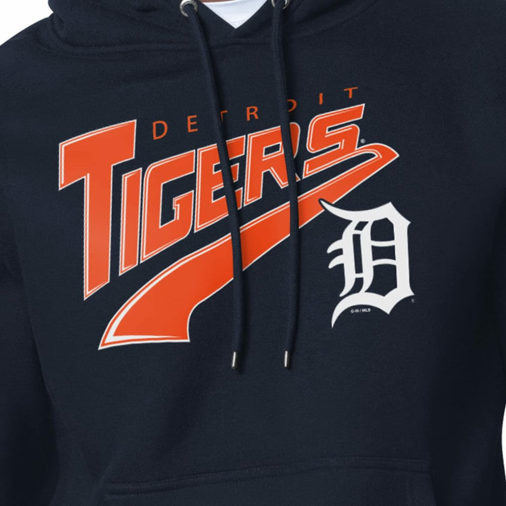 Detroit Tigers Starter Modern Tailsweep Fleece Tri-Blend Pullover Hoodie - Navy Hoodies