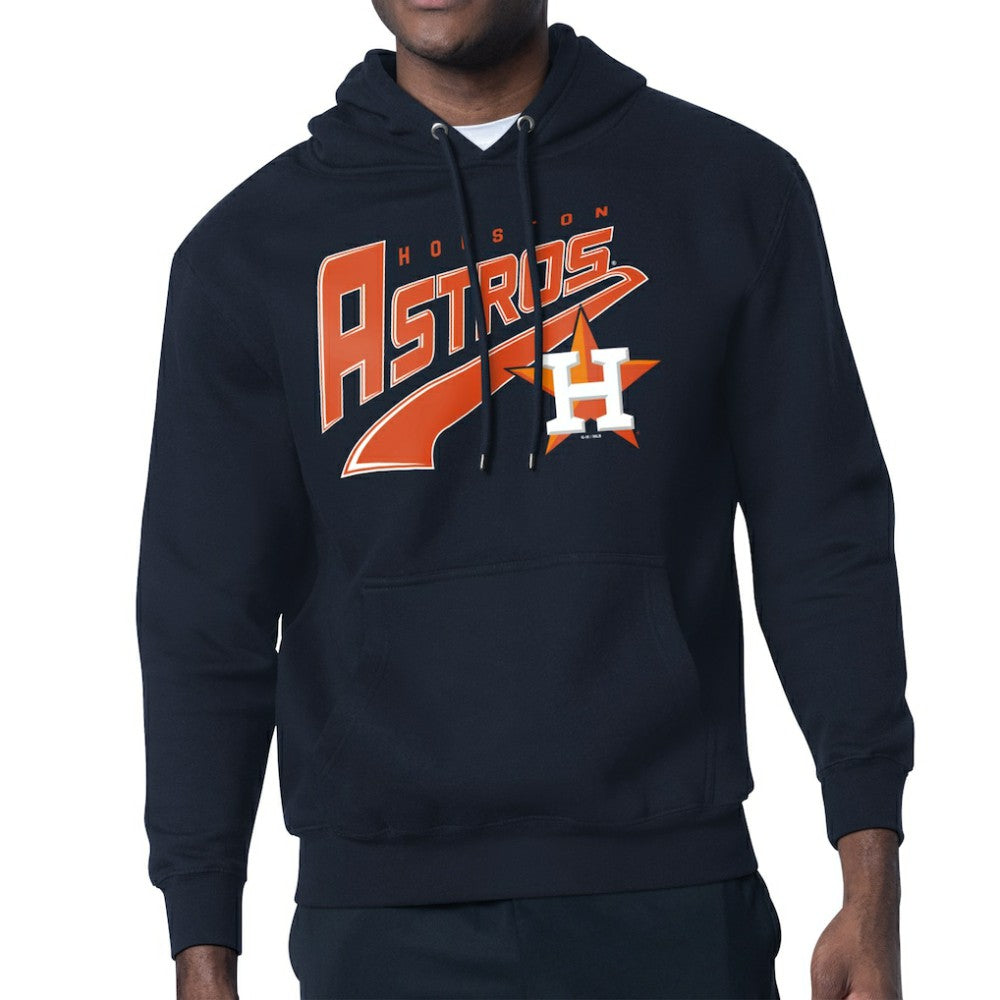 Houston Astros Starter Modern Tailsweep Fleece Tri-Blend Pullover Hoodie - Navy Hoodies