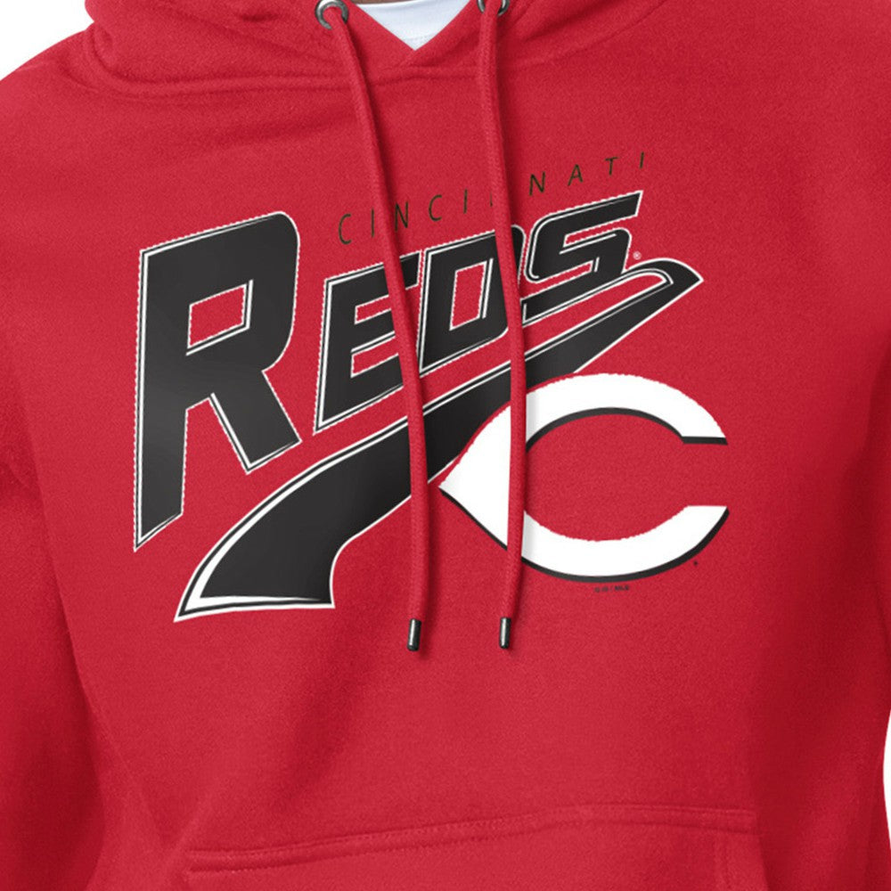 Cincinnati Reds Starter Modern Tailsweep Fleece Tri-Blend Pullover Hoodie - Red Hoodies
