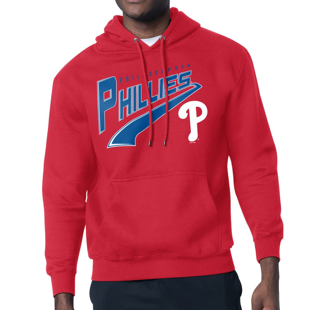 Philadelphia Phillies Starter Modern Tailsweep Fleece Tri-Blend Pullover Hoodie - Red Hoodies