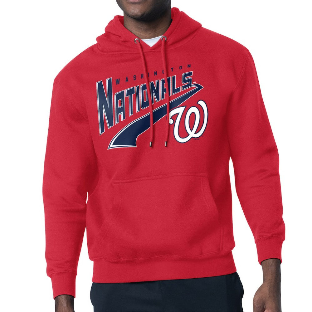 Washington Nationals Starter Modern Tailsweep Fleece Tri-Blend Pullover Hoodie - Red Hoodies