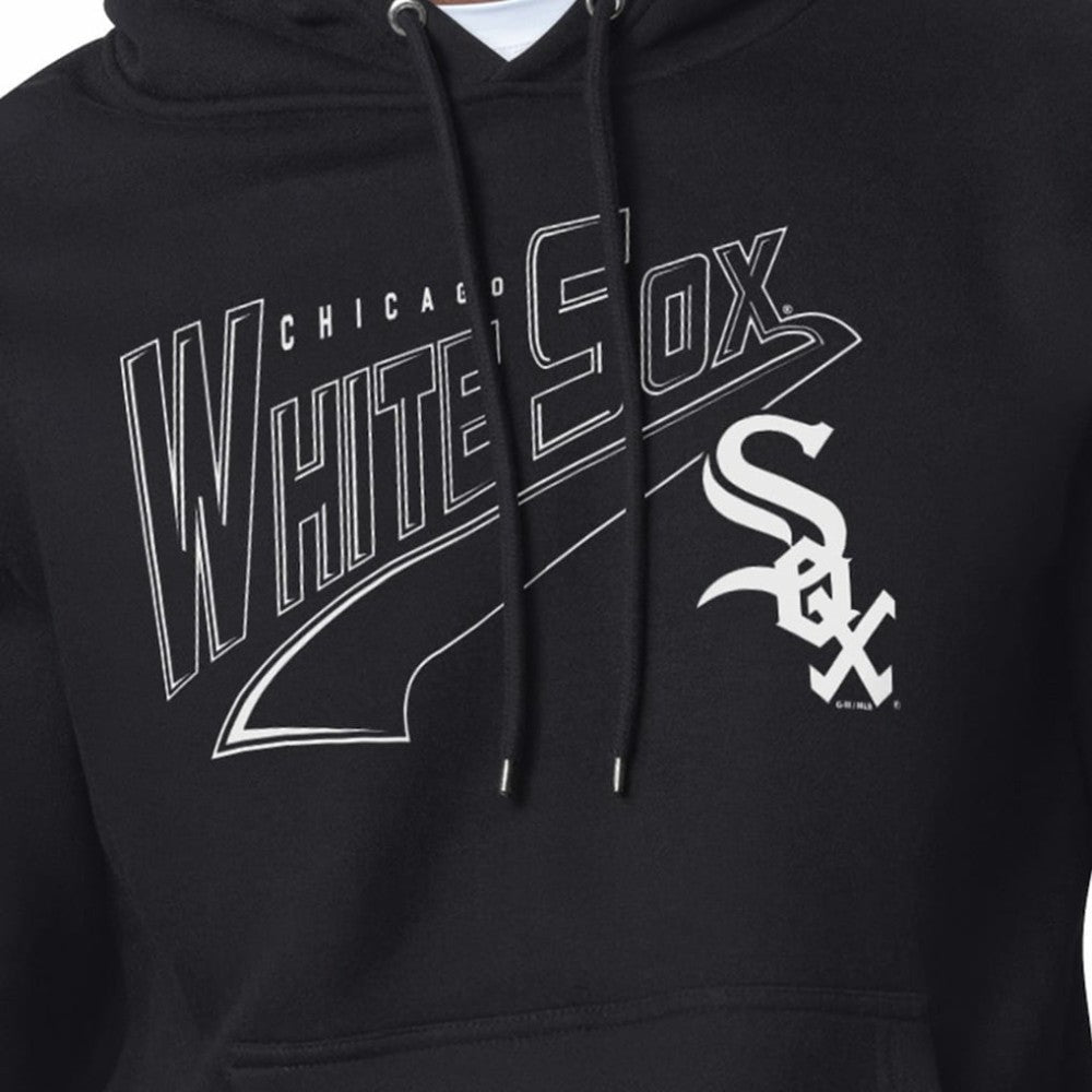 Chicago White Sox Starter Modern Tailsweep Fleece Tri-Blend Pullover Hoodie - Black Hoodies