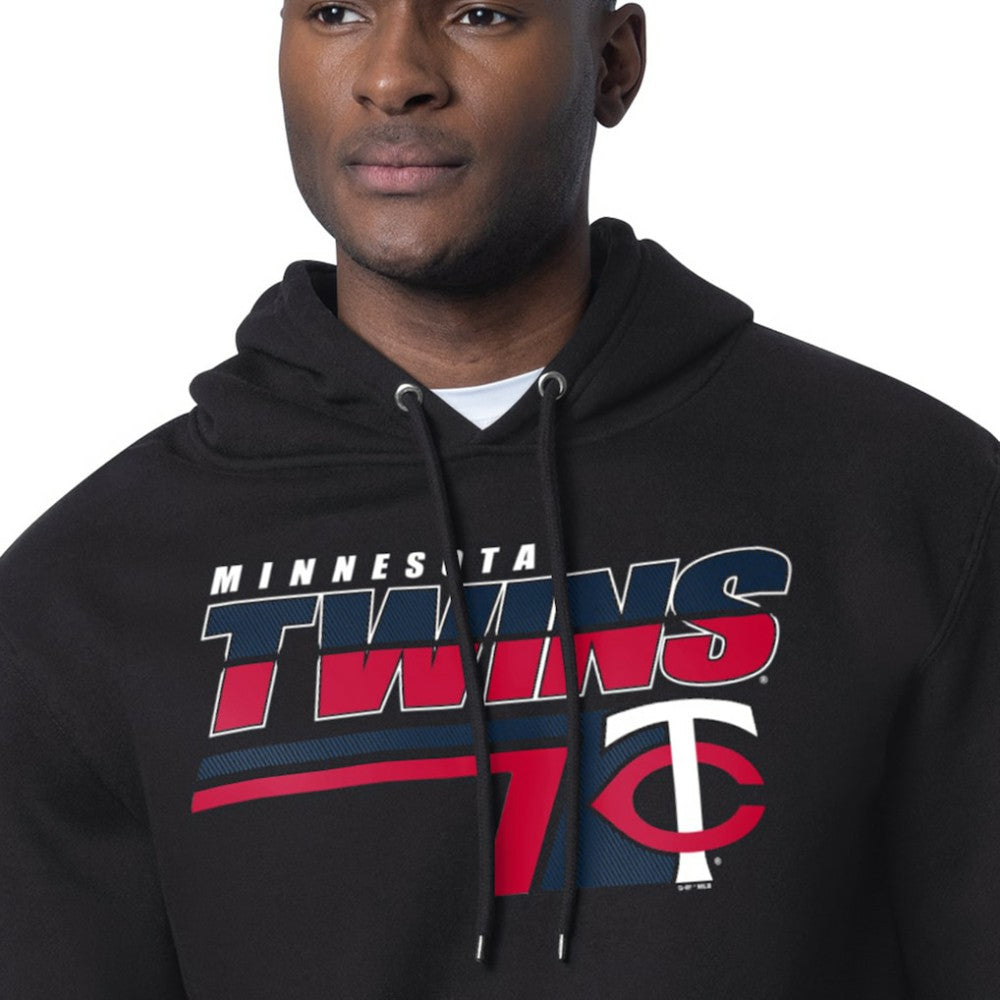 Minnesota Twins Starter Logo Push Graphic Hoodie - Black Hoodies