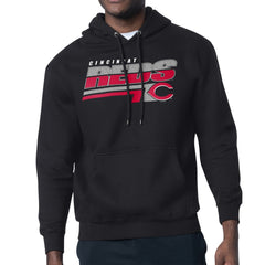 Cincinnati Reds Starter Logo Push Graphic Hoodie - Black Hoodies