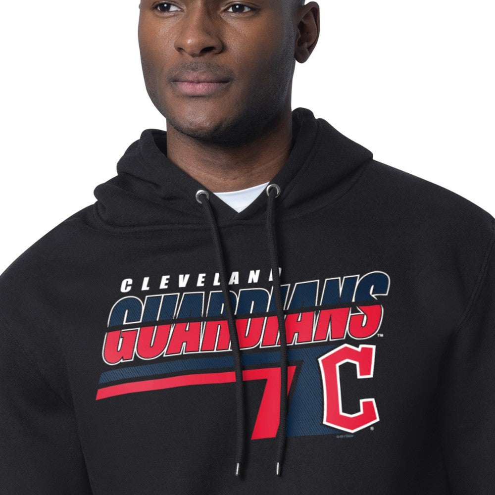 Cleveland Guardians Starter Logo Push Graphic Hoodie - Black Hoodies