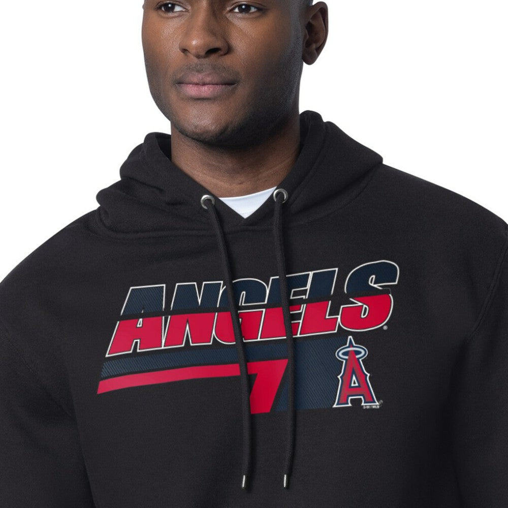 Los Angeles Angels Starter Logo Push Graphic Hoodie - Black Hoodies