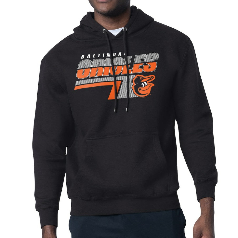Baltimore Orioles Starter Logo Push Graphic Hoodie - Black Hoodies