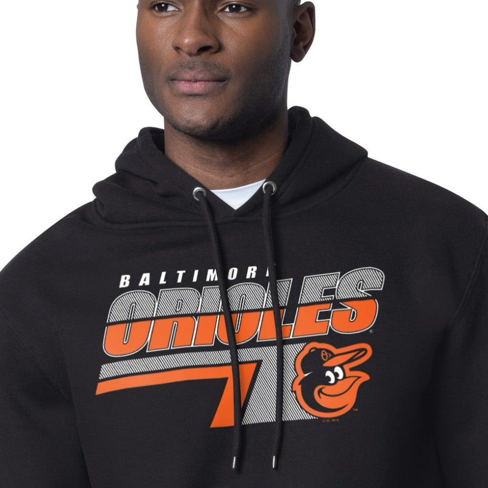 Baltimore Orioles Starter Logo Push Graphic Hoodie - Black Hoodies
