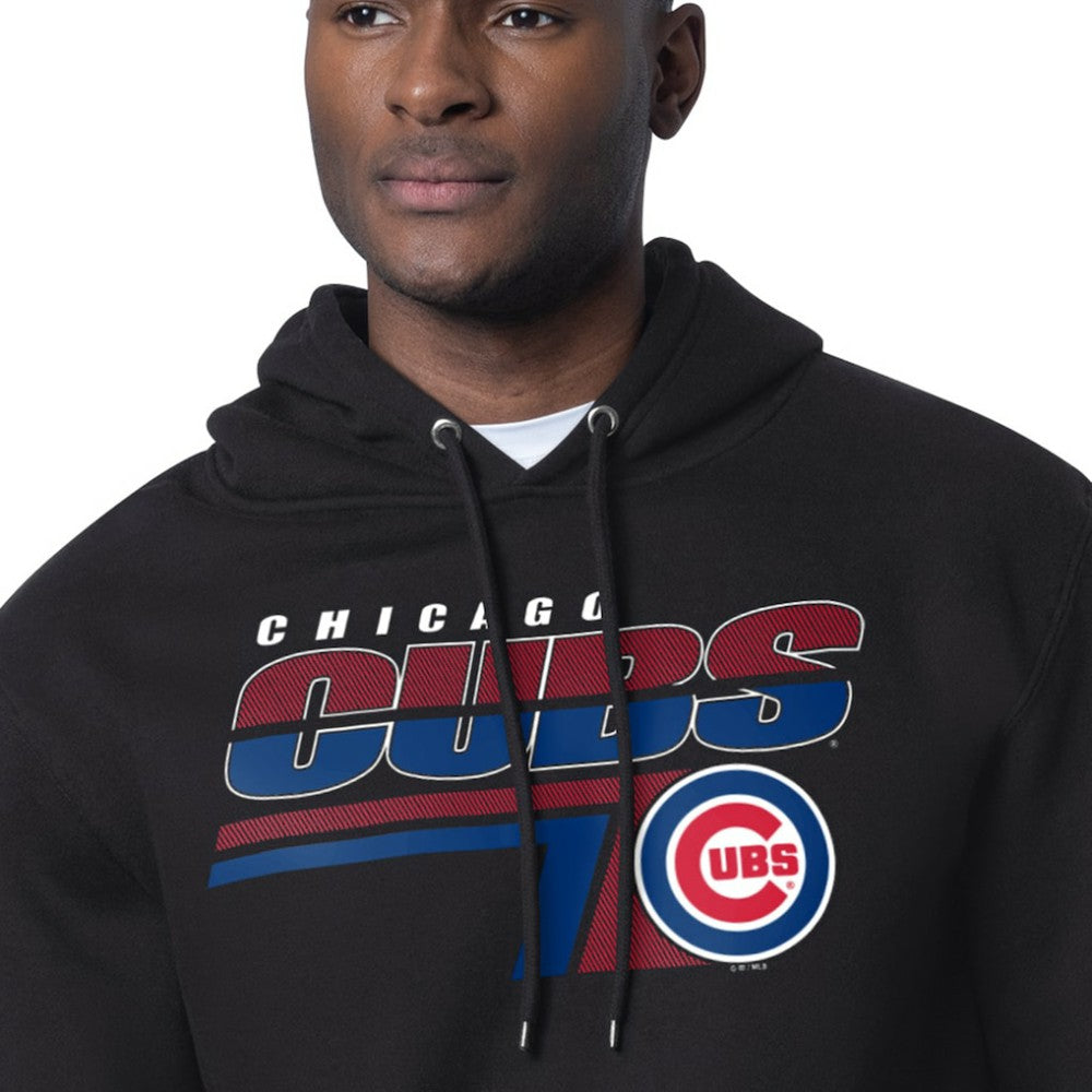 Chicago Cubs Starter Logo Push Graphic Hoodie - Black Hoodies