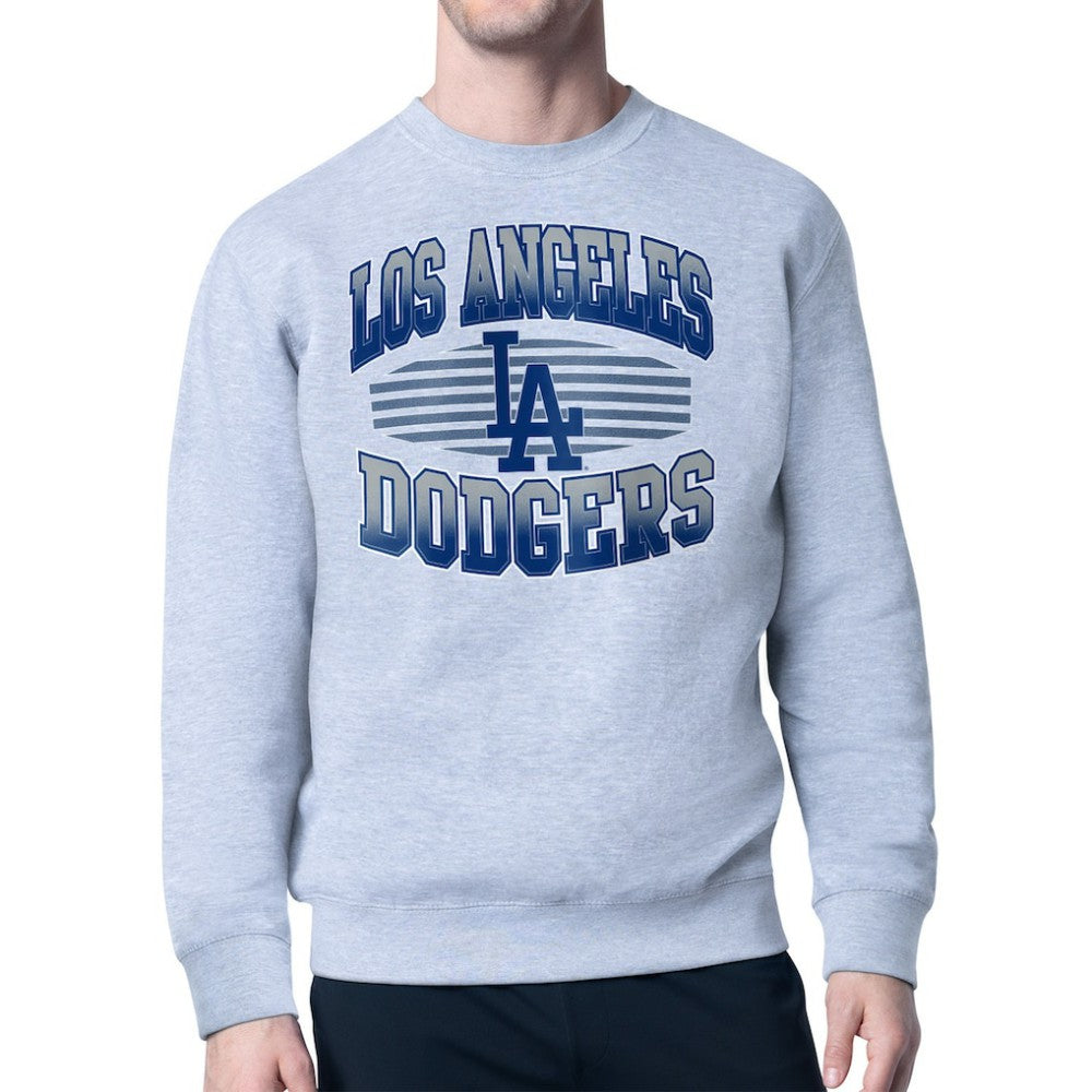 Los Angeles Dodgers Starter Team Grit Graphic Fleece Pullover Sweatshirt - Heather Gray Pullover