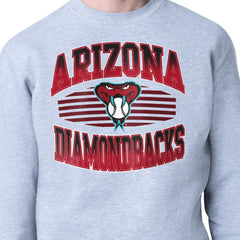 Arizona Diamondbacks Starter Team Grit Graphic Fleece Pullover Sweatshirt - Heather Gray Pullover