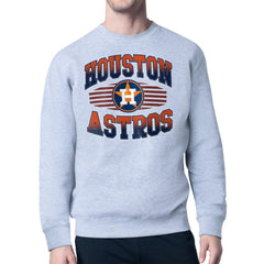 Houston Astros Starter Team Grit Graphic Fleece Pullover Sweatshirt - Heather Gray Pullover