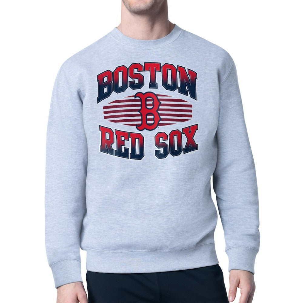 Boston Red Sox Starter Team Grit Graphic Fleece Pullover Sweatshirt - Heather Gray Pullover