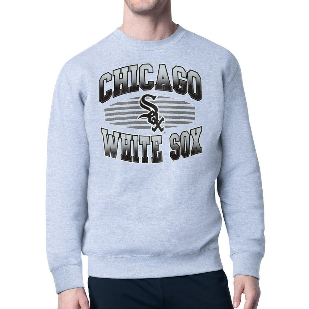 Chicago White Sox Starter Team Grit Graphic Fleece Pullover Sweatshirt - Heather Gray Pullover