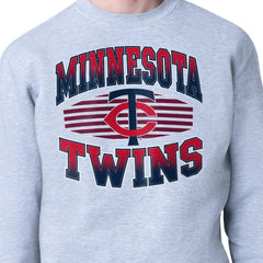 Minnesota Twins Starter Team Grit Graphic Fleece Pullover Sweatshirt - Heather Gray Pullover