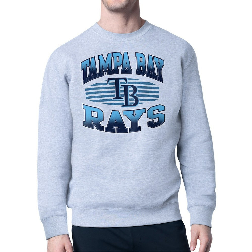 Tampa Bay Rays Starter Team Grit Graphic Fleece Pullover Sweatshirt - Heather Gray Pullover