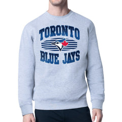 Toronto Blue Jays Starter Team Grit Graphic Fleece Pullover Sweatshirt - Heather Gray Pullover